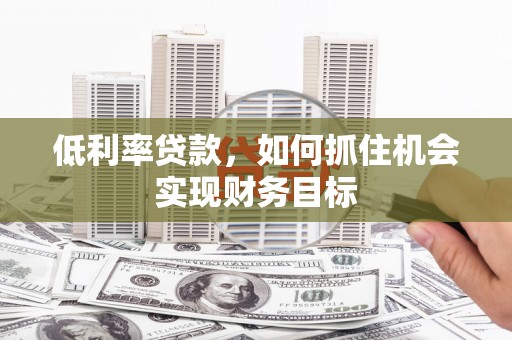 海盐低利率贷款，如何抓住机会实现财务目标