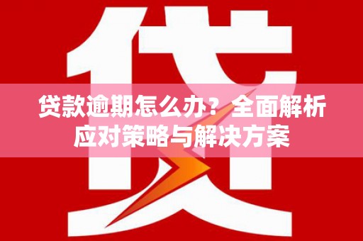 珲春贷款逾期怎么办？全面解析应对策略与解决方案