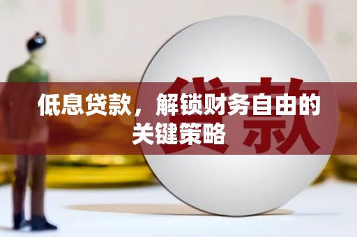 伊宁低息贷款，解锁财务自由的关键策略