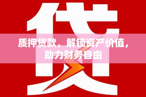 浑南质押贷款，解锁资产价值，助力财务自由