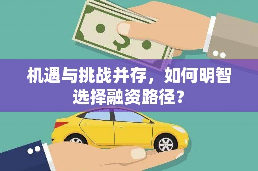 秀林机遇与挑战并存，如何明智选择融资路径？