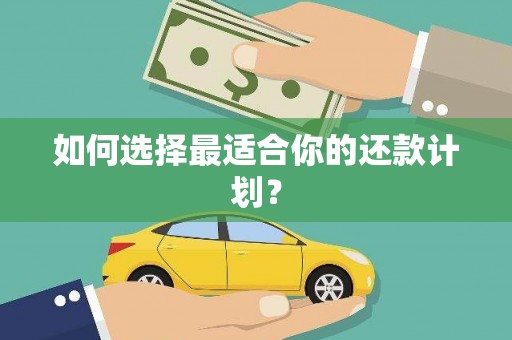 永康如何选择最适合你的还款计划？